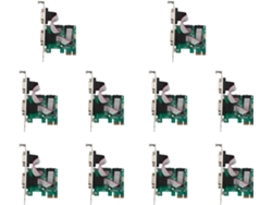 Tarjeta Adaptadora Controladora De 2 Puertos 10x Pci-e Pci Express Dual Serial Db9 Rs232