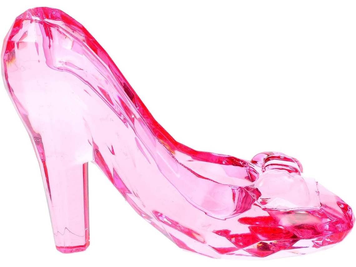 Adorno Zapato Tacón Acrílico Elegante Decoración Festivales Hogar Alto Rosa Mesa