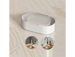 Jabonera De Doble Capa, Extraíble, Con Desagüe Y Tapa. Apta Para Cocinas, Baños Y Duchas (transparente).