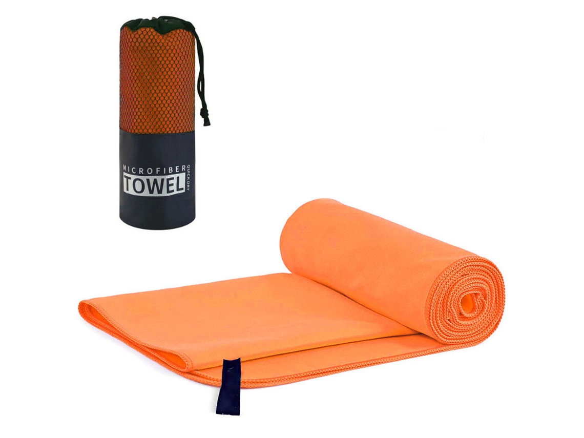 Toalla Deportiva De Microfibra, Superabsorbente Y De Secado Rápido Con Bolsa De Malla,naranja/80x160cm Gertiz