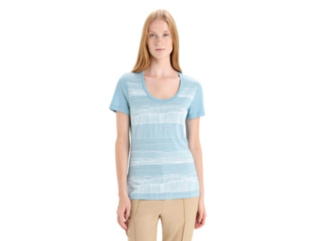 Camiseta de Mujer ICEBREAKER Tech Lite Ii Ss Scoop Reflection Azul (L)