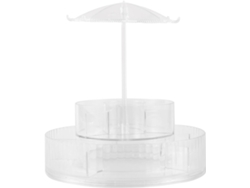 Organizador de maquillaje giratorio transparente multifuncional ES, con gran capacidad, Gokoco Dressing Room