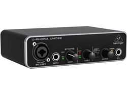 Interface AUD-USB/USB2.0 BEHRINGER UMC22 (2 Entradas - 2 Salidas)