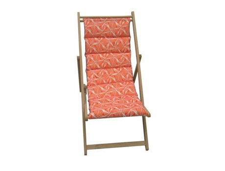 Tumbona Jardin Prive Wave Naranja Lona Madera de haya (106 x 55 x 95 cm)