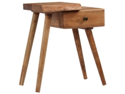 Mesita de Noche en Madera de Acacia Maciza 45X32X55 Cm