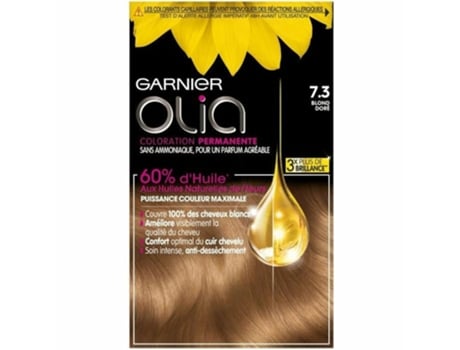 Tinte sin Amoniaco Garnier Olia Nº 7.3 Rubio Dorado