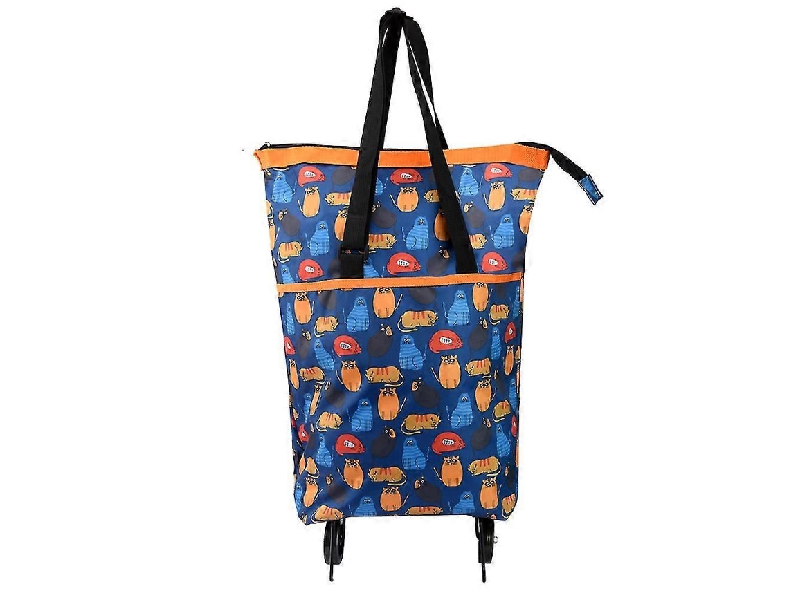Bolsa de la compra plegable con ruedas para uso exterior, fabricada en tela Oxford, ideal para supermercados. GOKOCO