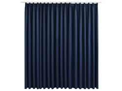 Maison Exclusive - Cortina Opaca Con Ganchos Azul 290x245 Cm
