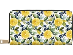 Cartera De Viaje Cuero Con Cremallera Para Mujer Diseño Estampado