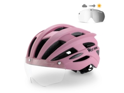 Casco de ciclismo con gafas intercambiables, PC+EPS transpirable