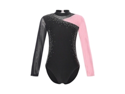 Mono De Gimnasia Rítmica Para Niñas Adolescentes, Leotardo De Ballet Con Mangas Largas, Traje De Yoga Con Parches.