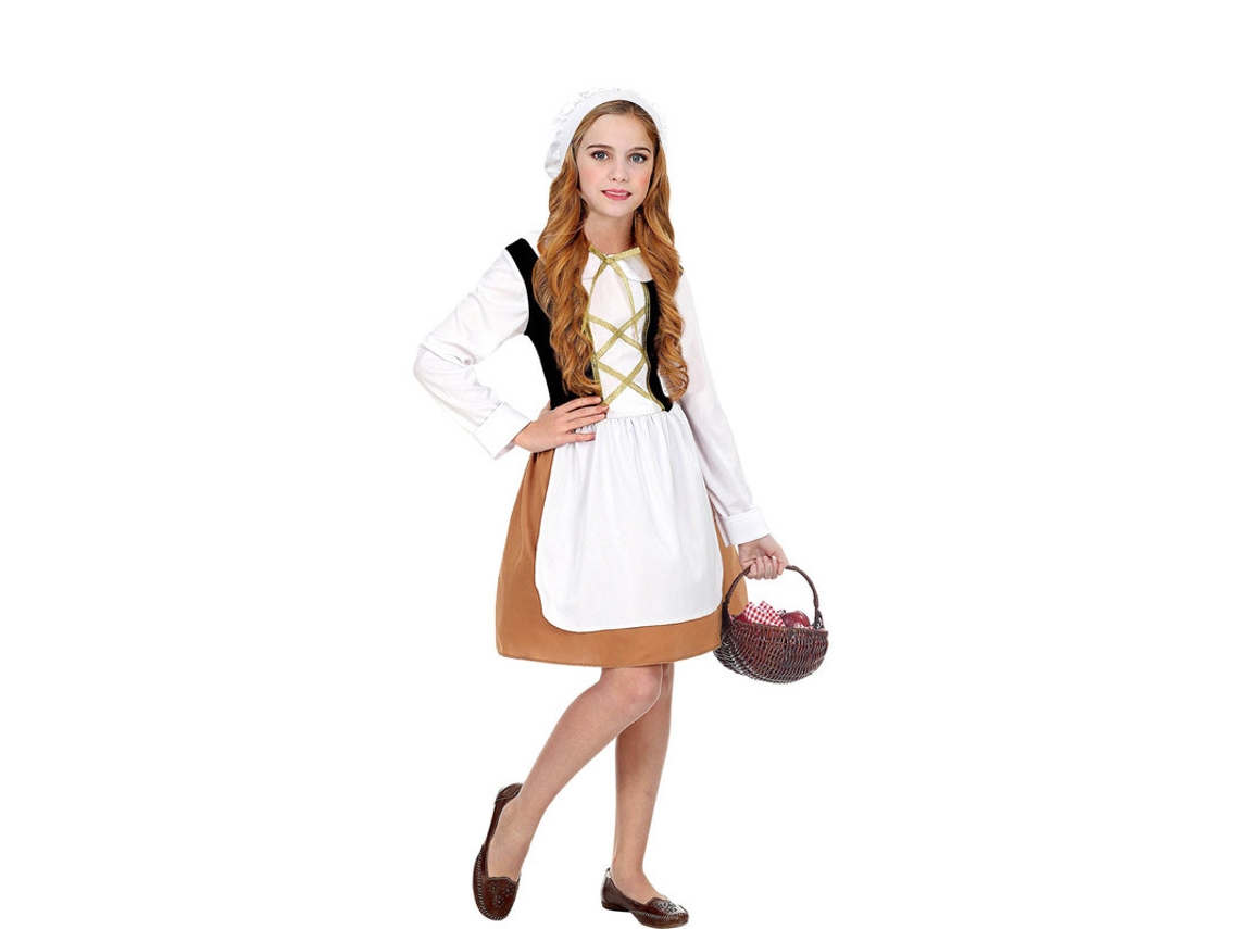 Disfraz de Niña WIDMANN campesina medieval (Tam.: 4 a 5 anos)