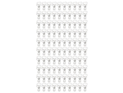 100 Clips De Carpeta Corazón Forma Cola Larga Metal Hueco Mini Clips Divertidos Para Documentos Plata