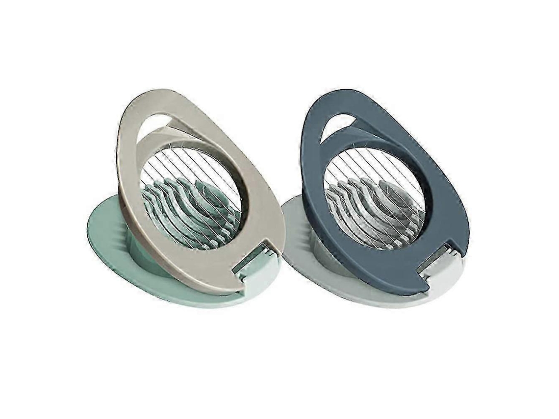 2 cortadores de huevos con menos alambre de acero, ideales para cortar huevos de manera uniforme. Everley891