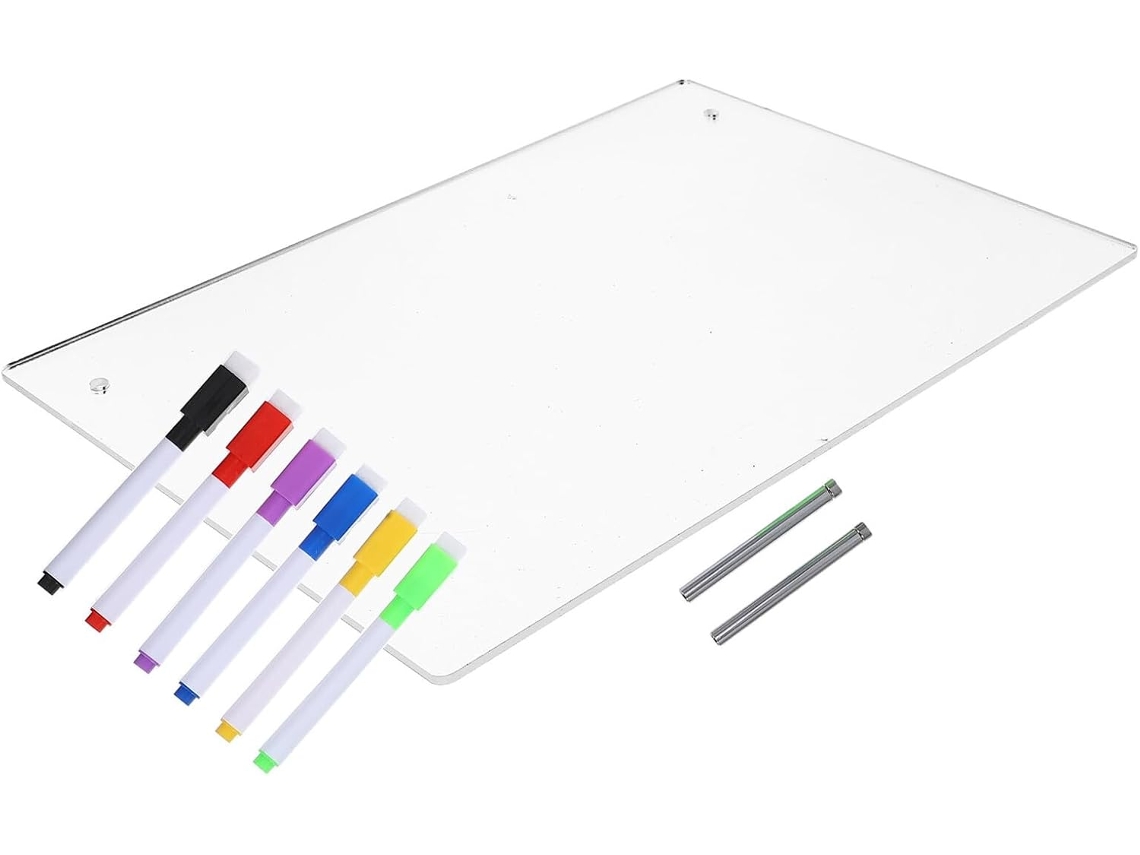 Pizarra Acrílica Transparente De 30x20 Cm, Pizarra Blanca Multifuncional Borrable En Seco