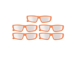 Ats-5pcs Gafas De Eclipse Solar Profesionales Seguras De Plástico Para Adolescentes Y Adultos Naranjas