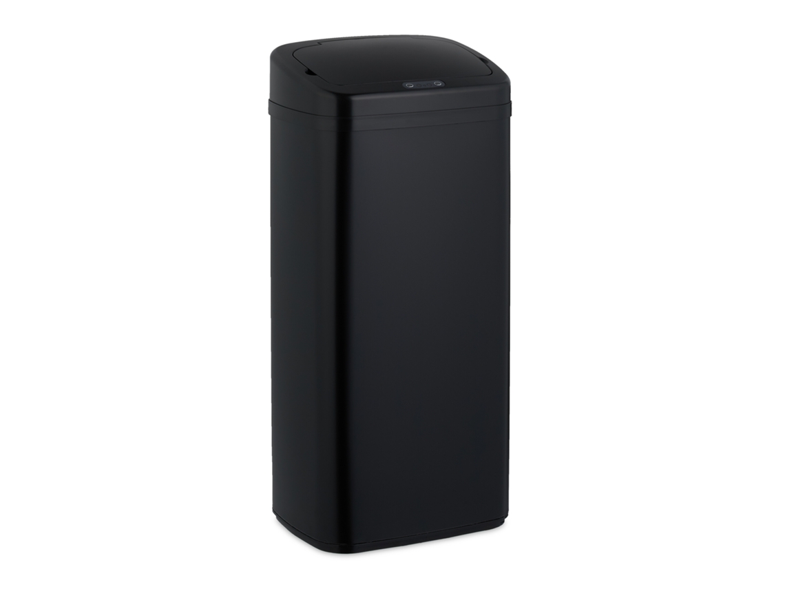 Relaxdays Cubo De Basura Cocina Con Sensor, 40 Litros, Tapa Eléctrica, Soporte Bolsas, Papelera Automática, Negro