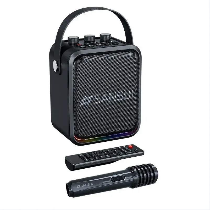 Altavoz Bluetooth (black A Micro) Con Función De Karaoke, Luces Y Compatibilidad Con Tws.