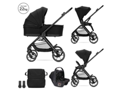 Cochecito Venice Black Trio con asiento de coche Aria Luxe tamaño I de Lorelli