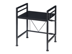 Soporte microondas Sorsele con estante metal 48x40-63x32cm - Negro [EN.CASA]