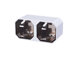 Caja De Especias Montada En Pared Con 2 Compartimentos Y Cuchara Integrada, Contenedor De Condimentos Con Mango Para Cocina