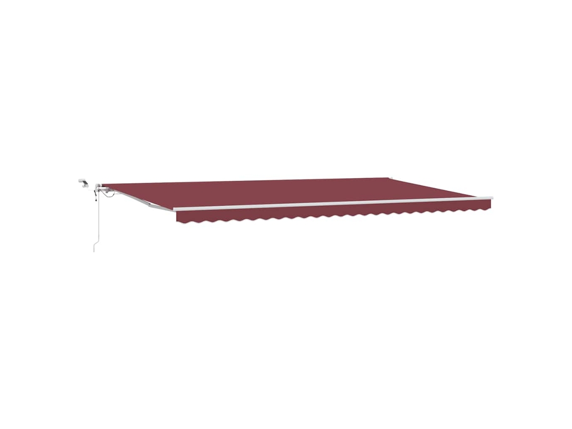 Maison Exclusive - Toldo Retráctil Automático Con Luces Led Burdeos 600x300 Cm