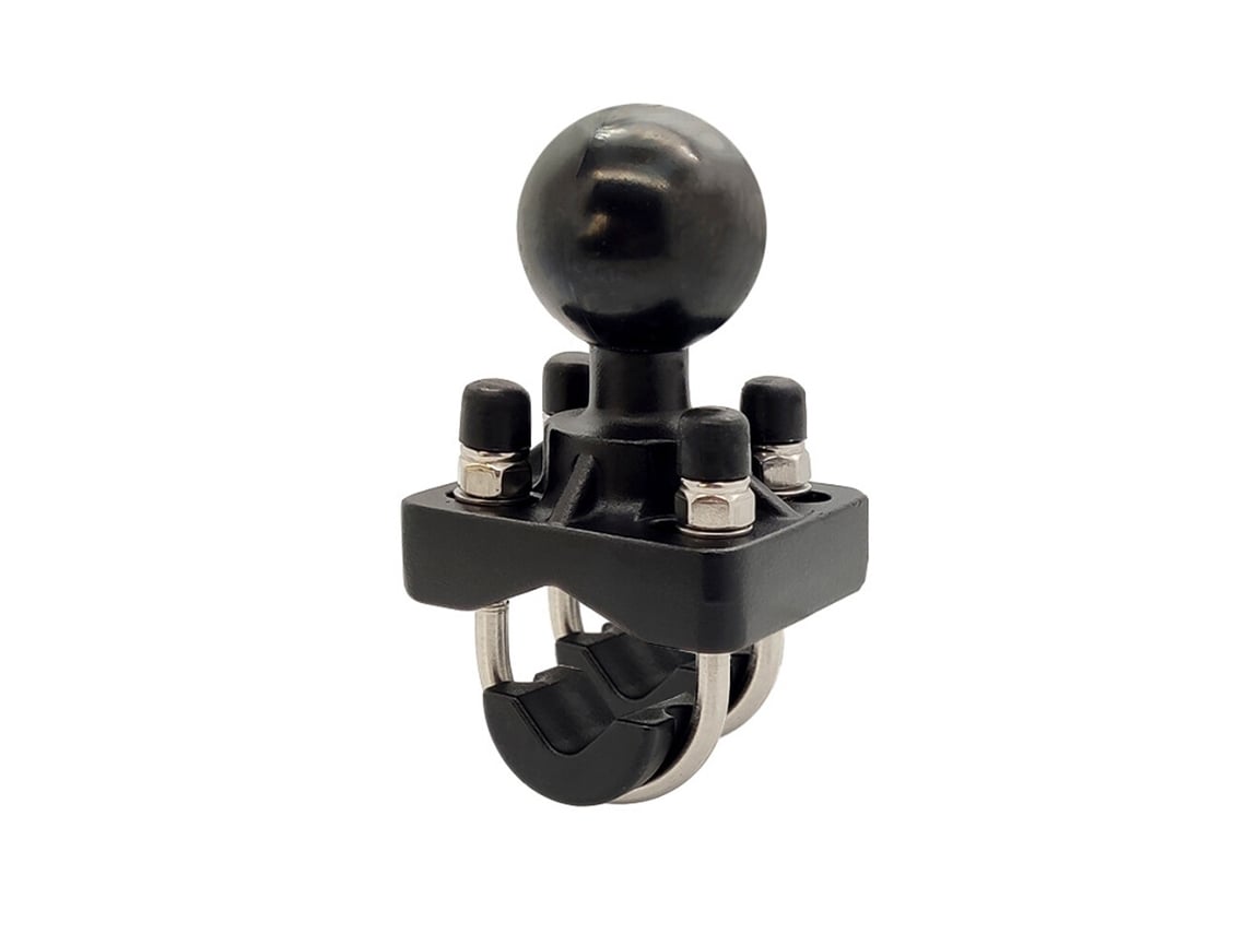 Base De Montaje De Riel De Manillar De Motocicleta De Doble Perno En U Con 1.5 Pulgadas Para Cámara Para
