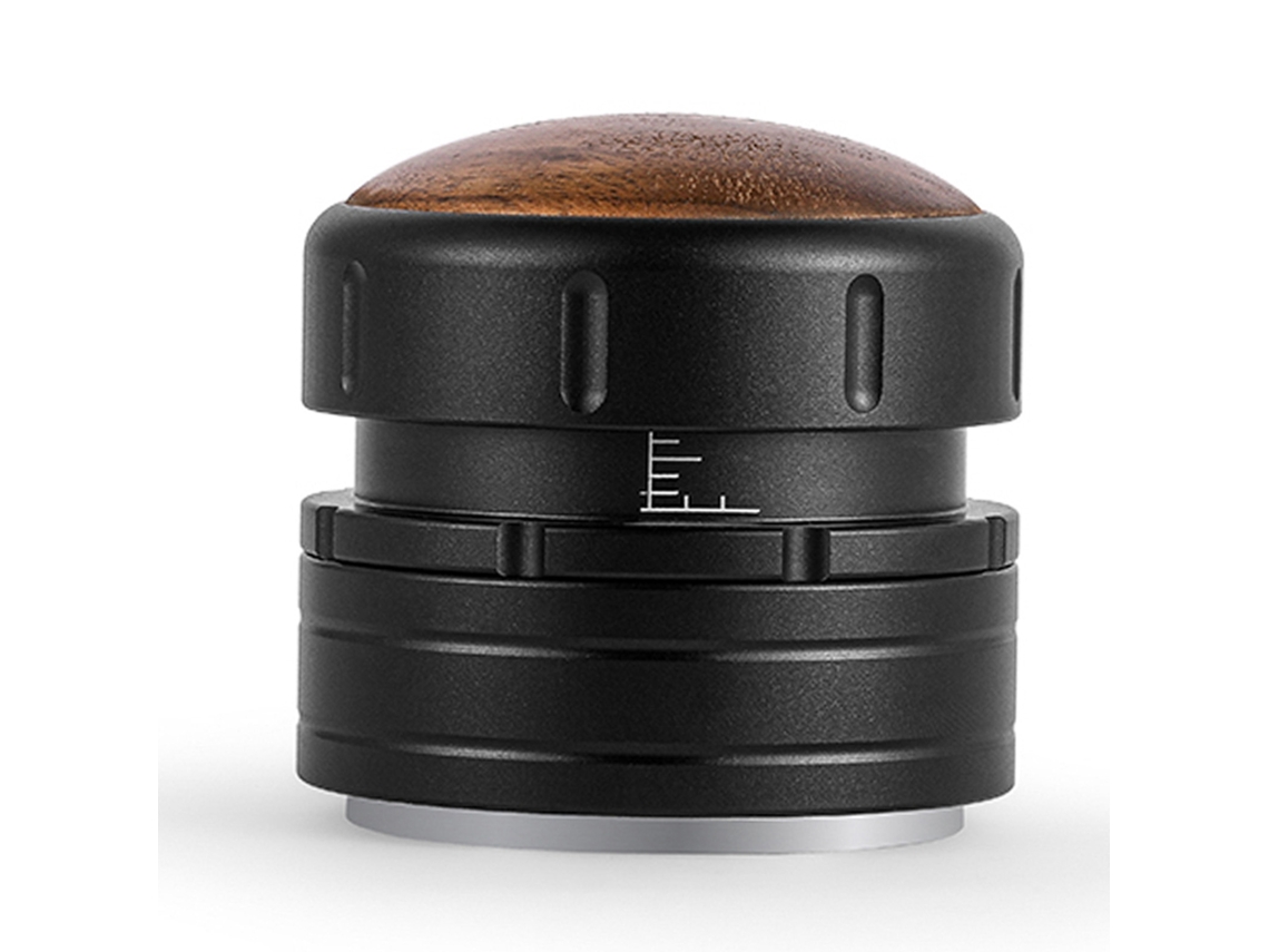 Molinillo De Café Espresso De 58,35 Mm Con Presión Constante Ajustable Y Resorte, Madera De Nogal, Antideslizante.