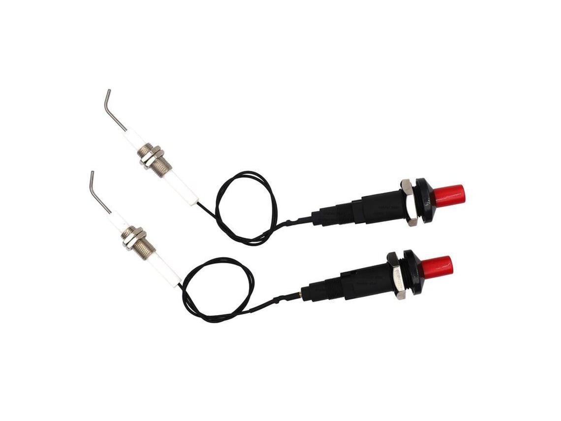 2026-2 Piezo Encendedores De Botón Con Cable De 30cm E Electrodo Universal Para Gas Propano Y Natural