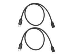 Cabo De Extensão Type-c Macho Para Fêmea Pd 3a 60w 1m Preto 2 Unidades Usb3.1 Para Laptop Tablet Celular