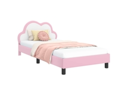 Maison Exclusive - Estructura De Cama Con Cabecera Rosa 90 X 190 Cm Pu