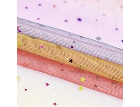 Tela De Tul De Malla De Punto Para Coser La Decoración De La Casa Colorida Y Coloreada (Tj0261 -1 - 25X135Cm 0.25 Metros)