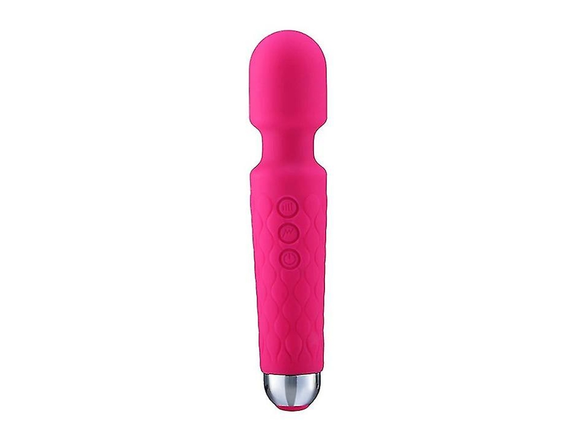 Vibrador de varita, potente masajeador eléctrico personal para mujeres - 20 modos de vibración y 8 velocidades (rosa)