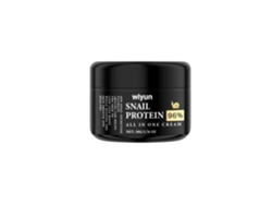 Crema facial con mucina de caracol para hidratación y revitalización de la piel.