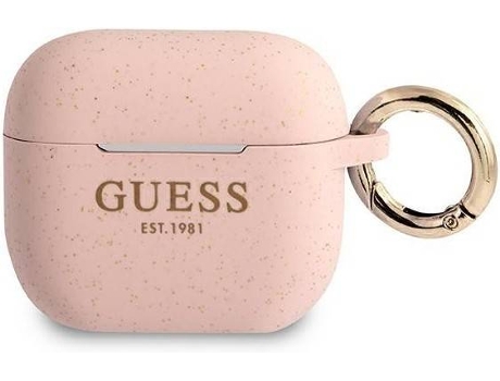Carcasa Apple GUESS Airpods 3 Silicone Traseira Glitter 25 Rosa