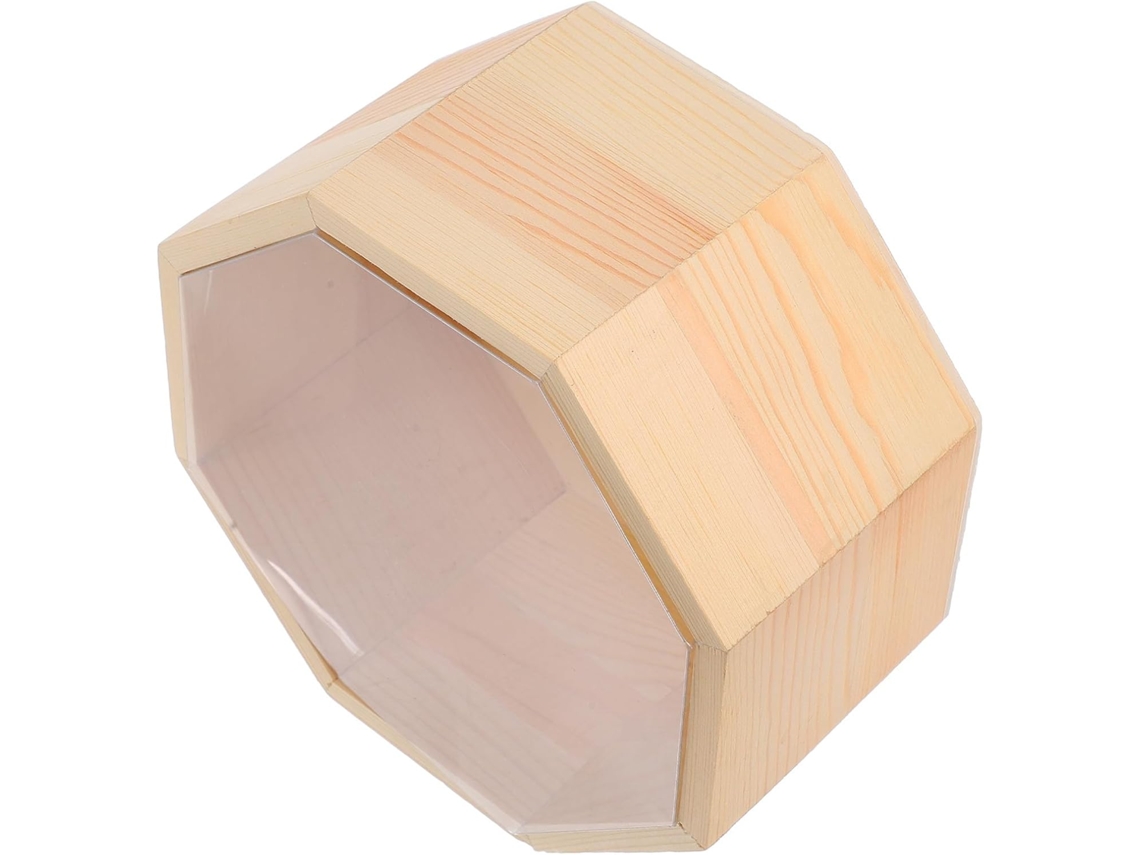 Madera Beige Transparente Deslizante Almacenamiento Decorativa Estilo Retro Fácil Transportar Joyas Dulces