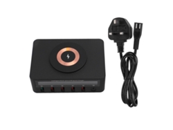 Cargador Inalámbrico (6 Puertos Multifuncional Con Pantalla Digital Magnética)