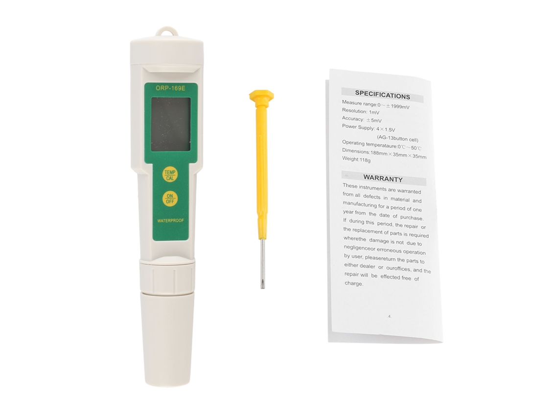 Medidor Digital 2 En 1 De Orp/temperatura Para Acuarios, Piscinas, Hidroponía Y Monitores De Agua.