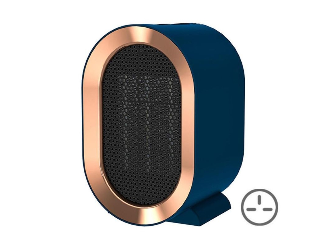 Calefactor Eléctrico Pequeño Para Interiores, Invierno, Multifuncional, Cerámico, Enchufe Británico, Azul.