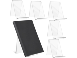 Suporte De Acrílico De 6 Peças Para Revistas E Brochuras, Organizador De Exibição Decorativo Transparente Para Livros,