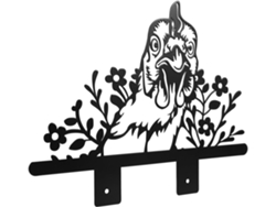 Estaca Metálica Con Diseño De Gallina. Estaca Decorativa Para Jardín, Césped Y Exteriores. Para Jardines Y Granjas