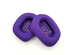 Almohadillas de espuma suave para auriculares Logitech G335, color morado.