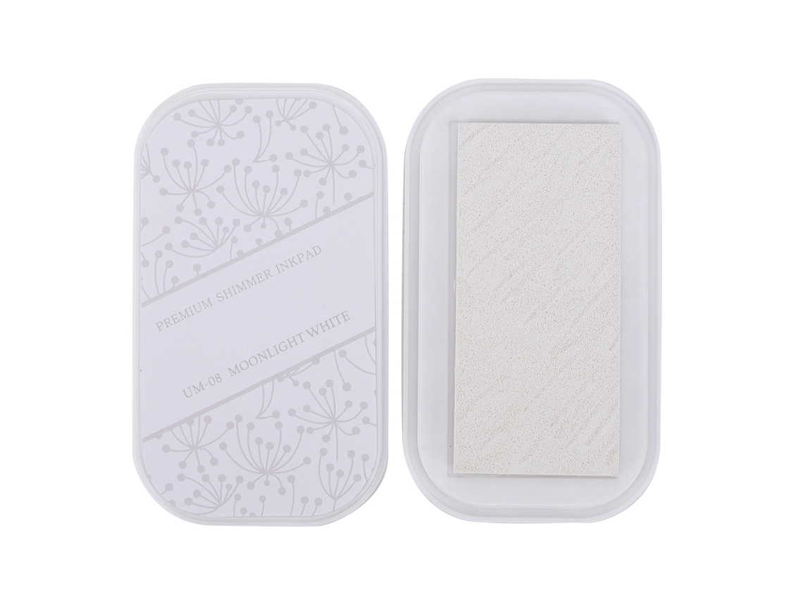 Tinta Para Sellos De Metal Grande Color Blanco Lunar Para Manualidades Diy Y Agenda