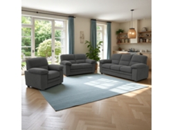Conjunto de sofá Lincoln de 2 plazas de pana gris oscuro, sillón Concept U