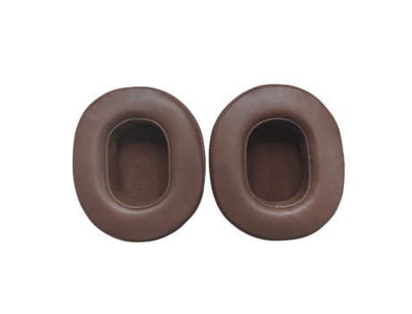 Paquete de 2 fundas para auriculares de piel de oveja para Audio-Technica, color marrón