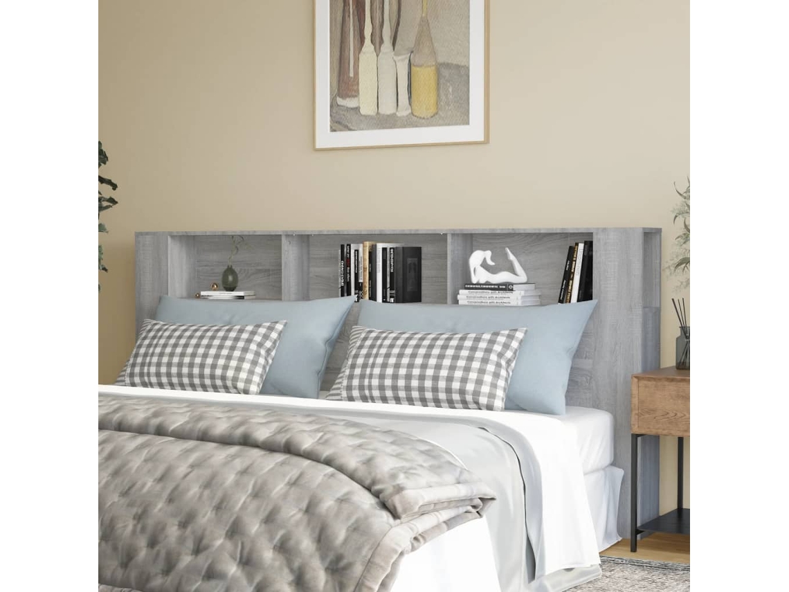 Mueble Cabecero Color Gris Sonoma 220x18,5x104,5 Cm