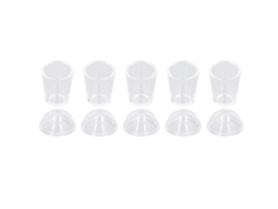 5pcs Tazas De Casa De Muñecas A Escala 1/12 Material Plástico Transparente Tazas De Café Mini Con Tapa Estilo Cute Decorativo