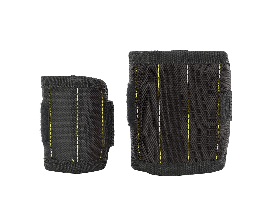 2 Pulseras Magnéticas Portátiles Para Herramientas Con Soporte Para Destornillador, Clavos Y Brocas Para Adultos Y Niños - Negro