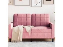 Sofá De 2 Plazas Terciopelo Rosa 120 Cm