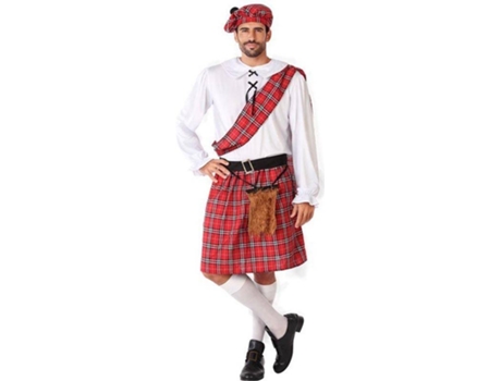 Disfraz de Hombre ATOSA Rojo y blanco escocés (Tam: S)